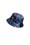 Unisex Safari Hat with Pattern Fo 7065 Navy Blue Unisex Safari Hat with Pattern Fo 7065 Navy Blue - Sun Protection, Wide Brim, Durable and Lightweight Outdoor Bucket Hat - 3