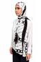 Chain Patterned Shawl - White