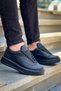 Kb-005 Kuback Black Skin Black Sole Lace-Up Casual Men's Shoes - 2