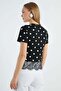 Polka Dot Skirt Lace T-Shirt - 6
