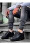 Kb-056 Kuback Black Skin Black High Sole Casual Sneakers - 2