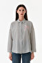 Striped Ribbon Printed Long Back Casual Shirt - 8