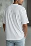 Men's White Basic Plain Unprinted Oversize Salas Boyfriend T-Shirt - 6