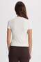Women's Slim Fit Slim Fitting Cotton Short Sleeve Crew Neck White T-Shirt Blouse - 6