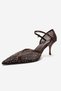 Rachel Brown Satin Stone Detailed Mesh Women's Thin Heeled Evening Dress Shoes - 6