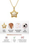 Women's Star Figured Stone Gold Color Steel Necklace Stylish Gift - 5