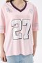 Crep Women's 27 Printed College Style V-Neck Short Sleeve T-Shirt Relaxed Fit 100% Cotton - 3