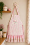 Ays Home Powder Floral Ruffled Kitchen Apron - 2