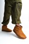 Th Colleciton Jolie Laceless Flat Sole Short Suede Women's Boots with Fur Inside - Tan - 36 - 3