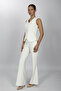 V-Neck Decorated Buttoned Vest Suit 1530506-White - 1530506 - 2