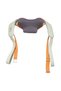 cervical massager, heating function, rechargeable, beige/orange