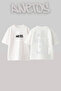 All Eyez Design Back Printed Cotton White Oversize T-Shirt