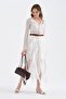 Women's Chiffon and Lace Fabric Detailed Lined Design Skirt