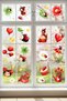 Ladybug Double-Sided Glass Sticker Set 44 Pieces |   Cute Daisy, Heart and Fairy Figure Glass Sticker
