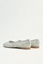 Silver Stone Detailed Ballerina Shoes - 5