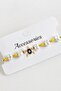 Turtle Bead Pearl Macrame Rope Bracelet - Yellow - 3