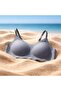 Laser Cut Seamless Gathering Bra - Tulle Detailed