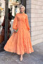 Women's Lined Tulle Dress Orange - 19