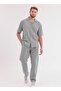 Men's Green Linen Suit Oversize Shirt & Trousers 2-Piece Set Lace-Up Comfortable Summer Combination - 4