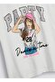 Girls Oversized T-shirt - Offwhite - 3