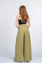 Women's Summer Pistachio Green Diora Pocket Top Pleated Wide Leg High Waist Pants Stylish Daily Casual 30380 - 5