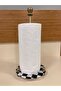 Paper Towel Holder Brass Color Antique Checkered Height 32 cm Diameter 15 cm - 7