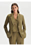 Khaki Linen Blazer Jacket