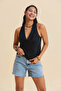 Bohemian Blouse with Crossed Neckline and Open Back - 7
