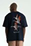 -Men's Oversize T-Shirt with Bird Pattern, 100% Cotton, Casual and Stylish - 3