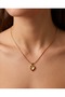Lovira Minimal Opal Stone Heart Steel Necklace