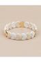Lovessa Gold Layered Heart Porcelain Plated Elastic Bracelet