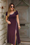 Women's Slit, Black Summer Long Dress - 2