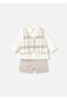 Baby Boy 3-Piece Vested Shirt Set Beige 1269 - 2