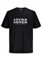 Jcofusıon Jj Branding Tee Ss Crew Neck Black Men's T-Shirt 12289880 - 3