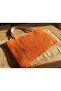 Women's Orange Knitted Textured Zippered Shoulder Bag - with Inner Pocket (25X40 cm) - 2