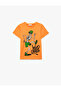 Cotton Short Sleeve Crew Neck Printed T-Shirt - 3