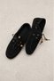Women's Black Lace-Up Loafer Casual Ballet Shoes - 4