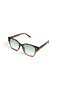 Liora Haze Leopard Patterned Square Sunglasses Green Gradient Glass – New Season with Uv400 Protection Corners - 4
