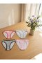 Pink Gray 4-Pack 100% Cotton Tutku Bella Women's Comfortable Useful Panties - 2