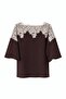Lace Collar Special Design Blouse - 3