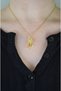 Interlocking Lovers Couple Gold Color Steel Necklace