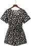 Women’s Off Shoulder Floral Dress – Ruffle Neckline A-Line Knee Length Sundress –L - 5