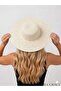 Handcrafted Pearl-Embellished Stoned Wide-Brimmed Straw Hat Luxury Design Summer Beach Premium Elegant Sunscreen Internally Adjustable Uv-Proof - 2