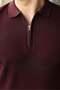Plum Half Zipper Detailed Polo Collar Knitwear Men's T-Shirt E7492 - 3