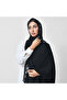 طرحة سوداء بتطريز فضي زاهي - 2