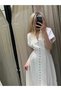 Women’s Premium Linen Button-Down Midi Dress - Breathable Short Sleeve A-Line Summer Dress with Cinched Waist - 6