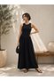 Women's Gathered Waist Sleeveless Long Dress - 4