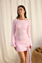 Kawanas Boat Neck Tie-Dye Pink Dress - 7