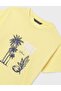 Nukutavake Boy's Palm Tree Print Short Sleeve T-Shirt 8-18 Years Yellow - Blue - 4