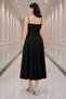 Women's Double Breasted Collar Pleated Strap Slit Detail Midi Dress - 4